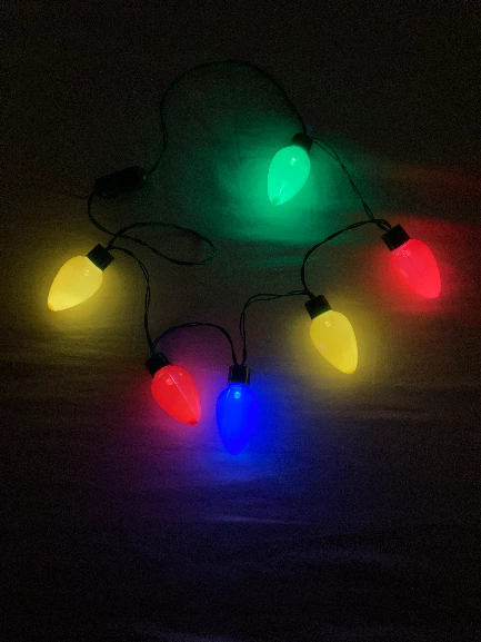 Christmas Accessories Lot of 4 Pins & Light-Up Necklace - Holiday Gifts