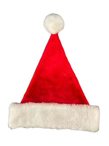 Lot of 2 Red & White Santa Hats - Festive Holiday Accessories Decor