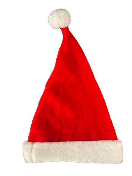 Lot of 2 Red & White Santa Hats - Festive Holiday Accessories Decor