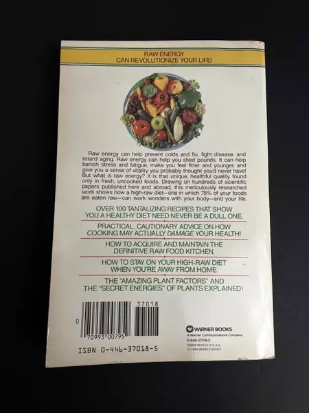 Raw Energy Book by Leslie & Susannah Kenton - 100+ Recipes - 1986 Edition