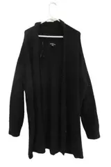 Saks Fifth Avenue Women's Black Open Front Cardigan Sweater Size Large
