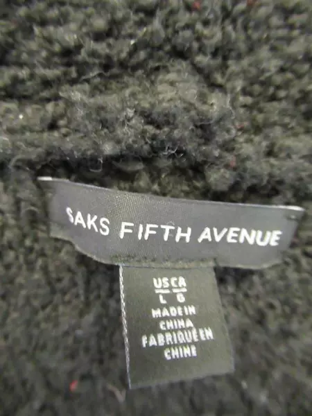 Saks Fifth Avenue Women's Black Open Front Cardigan Sweater Size Large