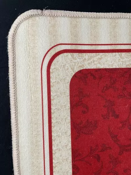 Vintage Poinsettia Christmas Rug 27" Accent Mat Holiday Home Decor