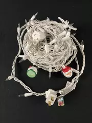 25ft White Christmas Lights with Santa & Snowman - Indoor/Outdoor Decor