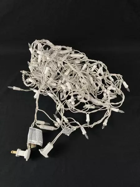 GE White Strand 150 Decorative LED Icicle Christmas Lights CLED2W 5MM150