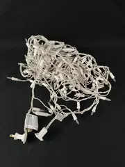 GE White Strand 150 Decorative LED Icicle Christmas Lights CLED2W 5MM150