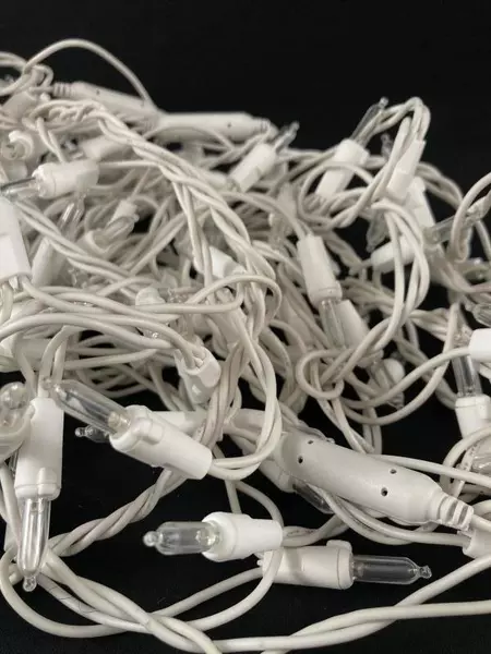 GE White Strand 150 Decorative LED Icicle Christmas Lights CLED2W 5MM150