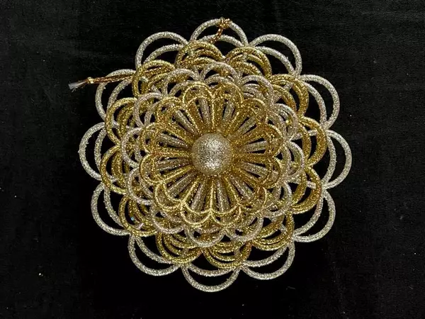 Christmas Ornaments Lot of 11 - Bows, Glitter, Bear, Metal, Wood, Holiday Decor