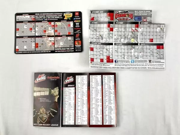 Portland Winterhawks 2018-2019 Magnet & Schedules Lot for Fans & Collectors