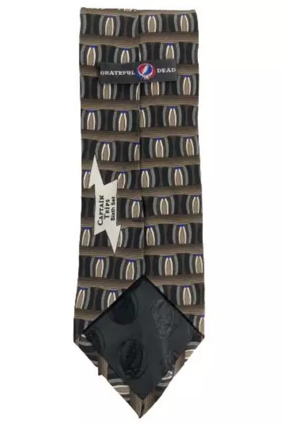 Vintage 1998 Grateful Dead Captain Trips Silk Tie Geometric Pattern