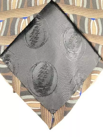Vintage 1998 Grateful Dead Captain Trips Silk Tie Geometric Pattern