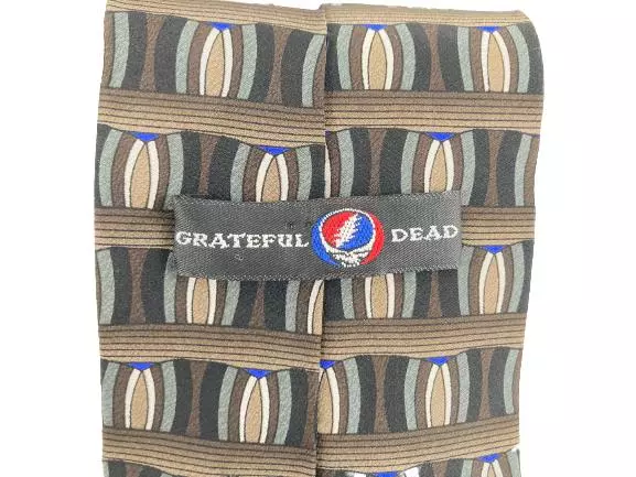 Vintage 1998 Grateful Dead Captain Trips Silk Tie Geometric Pattern