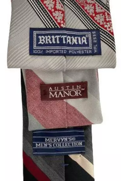 Lot of 3 Vintage Men's Ties by Brittania,Austin Manor Mervyn's