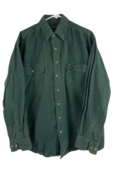 Vintage Williams Bay Sapko 1200 Men's Size LT Forest Green Flannel Shirt Lumber