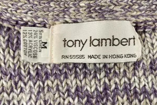 Tony Lambert Women's Medium Purple Gray Knit Cardigan Vest Sleeveless Pockets