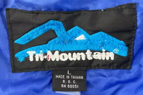 Vintage Tri Mountain Windbreaker Jacket Men's L Blue American Machine Gear