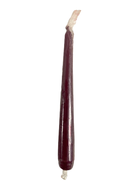 Vintage 8" Burgundy Taper Candle by Candle-lite, Sealed Home Decor USA