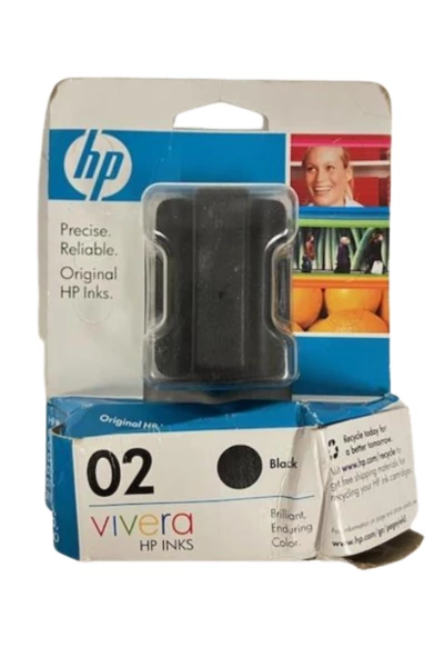 HP 02 Black Ink Cartridge C8721WN for Photosmart Series Expired Pre-owned