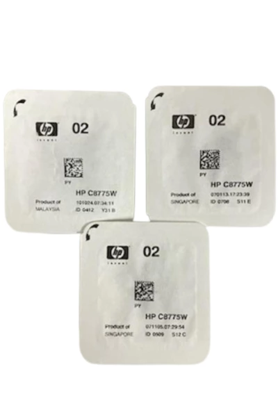 Lot of 3 Sealed HP 02 Pink Ink Cartridges C8775W - Expired