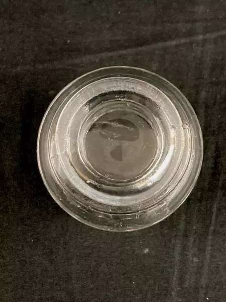 Vintage Scalloped Rim Toothpick Holder Mini Vase Clear Glass 2.5"