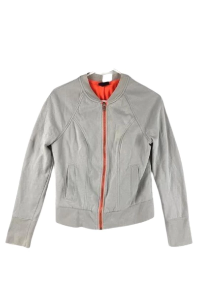 Lot of 2 Juniors' Size M Full Zip Jackets - Tan & Gray Casual Layering