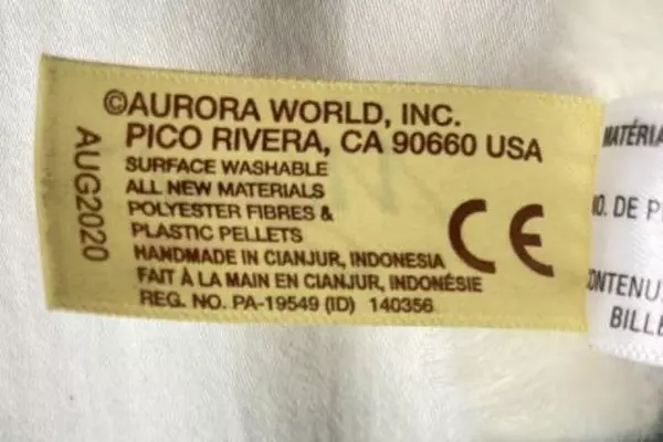 Aurora Miyoni 6" Plush Panda Bear Stuffed Animal Toy - Good Condition