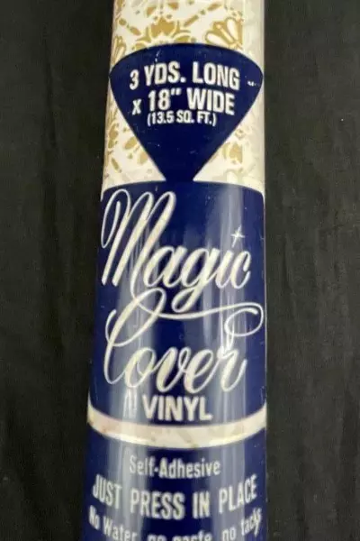 Vintage Magic Cover Self-Adhesive Vinyl Shelf Liner 3 Yards Floral Pattern