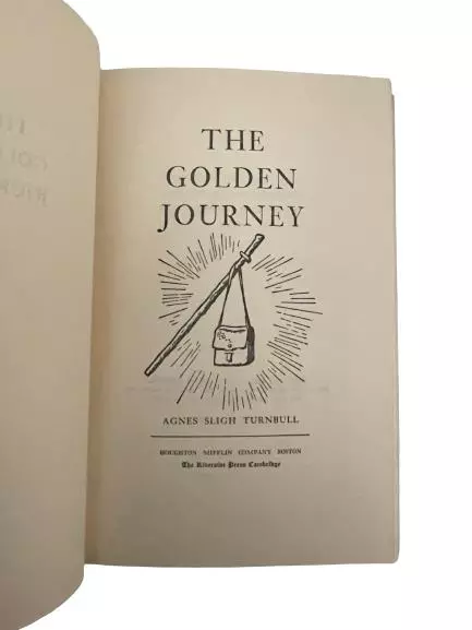 Lot of 2 The Golden Journey by Agnes Sligh Turnbull Hardcover Books 1955
