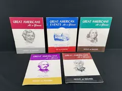 Lot of 5 Great Americans At a Glance Books Pacific Coast Paperbacks 1955-57