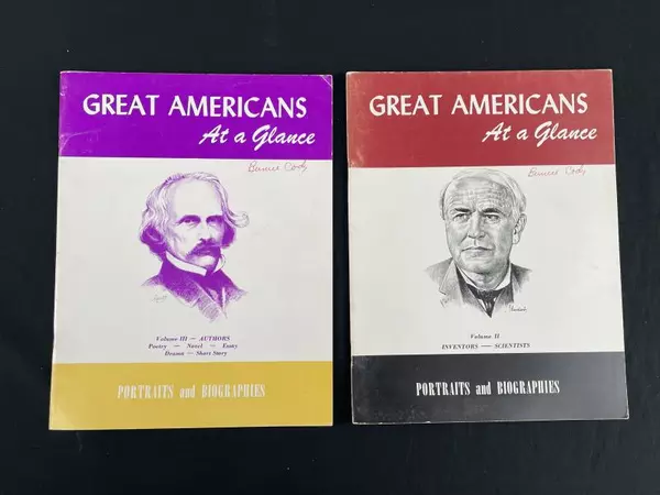Lot of 5 Great Americans At a Glance Books Pacific Coast Paperbacks 1955-57