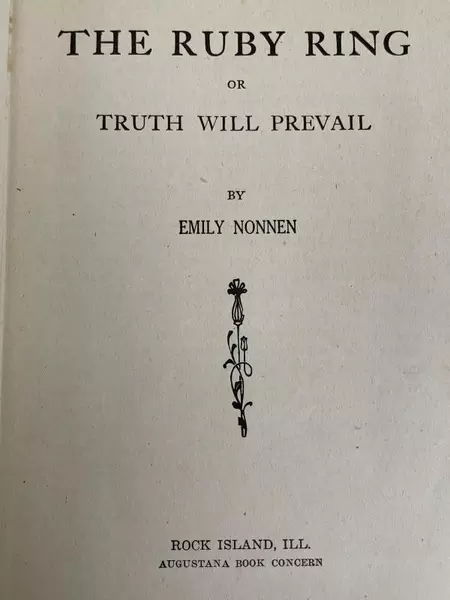 1919 The Ruby Ring by Emily Nonnen Hardcover Book - Acceptable Condition