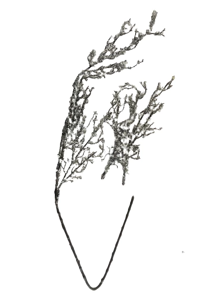 Lot of 10 Silver Floral Picks Poinsettias Leaves Glitter Holiday Decor