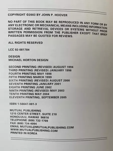 Hawaii's Fishes by John P. Hoover - Snorkelers Guide Book, Good Condition