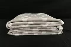 Joann Fabric Gray White Plush Geometric Craft Fabric 92"x61" Pre-Owned