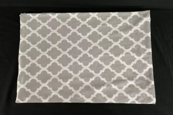 Joann Fabric Gray White Plush Geometric Craft Fabric 92"x61" Pre-Owned