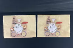 Lot of 2 Jennifer Garanet Fat Chef Placemats French Country Style 17"x12"
