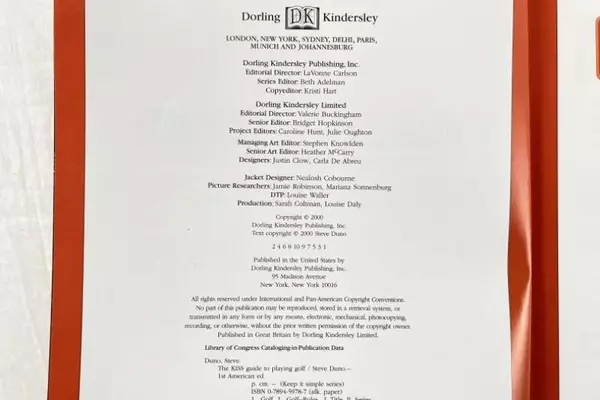 KISS Guide to Playing Golf by Steve Duno - Good Condition Paperback Book