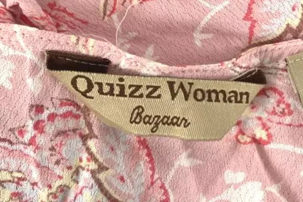 Quizz Woman Bazaar Pink Paisley Chiffon Blouse Size 24 Boho Sequin Vintage Top