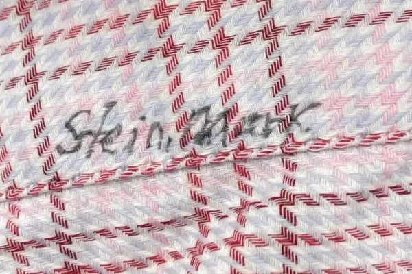 Banana Republic Men's Pink Gray Plaid Slim Fit Shirt XL 17-17.5 Pre-Owned