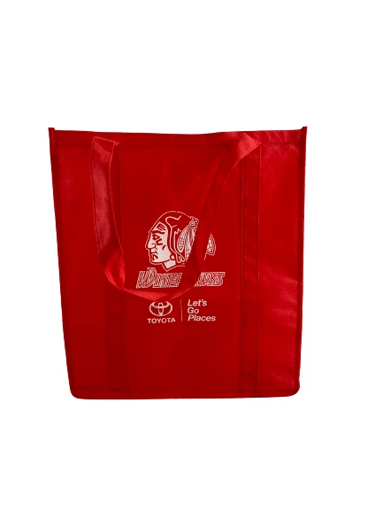 Portland Winterhawks Red Tote Bag 14.5x13" - Sturdy Reusable Shopping Bag
