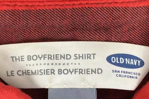 Old Navy Men's Medium Red Black Plaid Long Sleeve Button Down Shirt