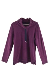 Karen Scott Sport Women's Medium Pink Navy Striped Turtleneck Top