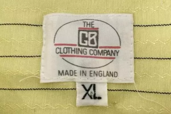 Vintage GB Clothing Co Women's XL Yellow Striped Short Sleeve Shirt Top