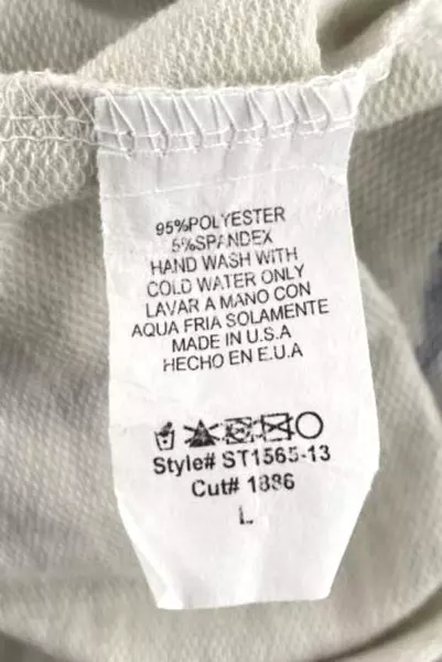 Heimish USA Women's Large Beige Star Print Short Sleeve Top - V-Neck Shirt