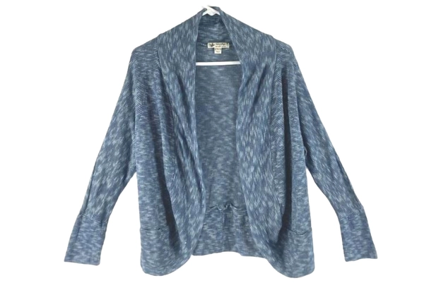 Unity World Wear Women's Blue Cardigan Sweater Size S - Good Condition