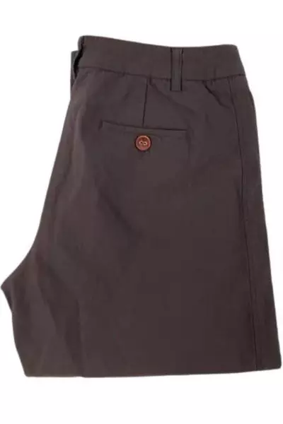 GNW Women's Brown Cropped Pants Size 8 with Button Accents - Pre-Owned