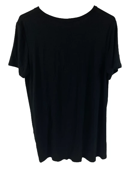 Carly Jean Women's Black Tie Knot Tee Shirt Medium Pre-Owned Casual Top
