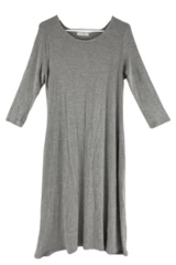 Reb & J Women's Gray Jersey Knit Dress Size S 3/4 Sleeve - Pre-owned