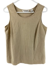 Draper's Women's Beige Sleeveless Top Size S Good Pre-Owned Condition