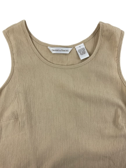 Draper's Women's Beige Sleeveless Top Size S Good Pre-Owned Condition